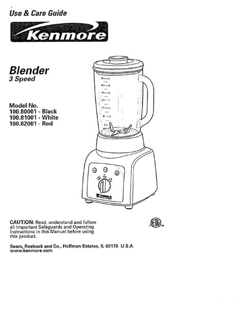 Kenmore 100.80001 Manual pdf manual